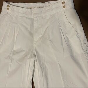 American Eagle White Wide Leg Trousers